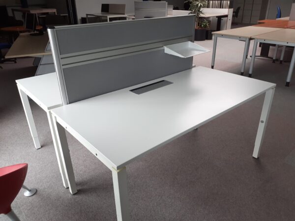 Bureautafel 160 x 80 wit HV 62-82cm